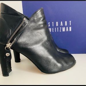 Open toe ankle boots